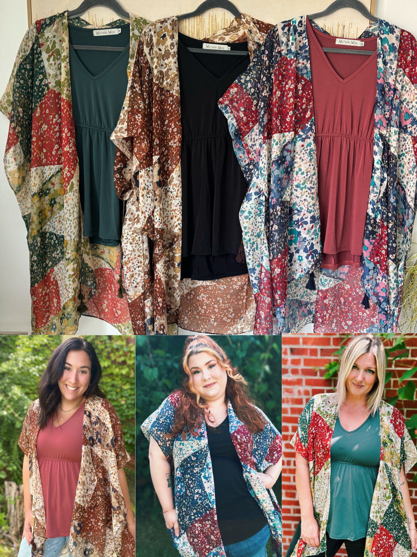 Patchwork Kimonos- 3 Colors