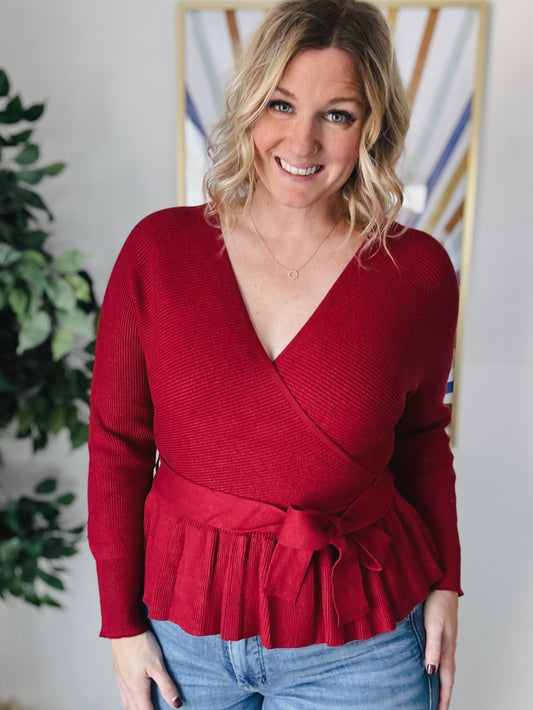 Holiday Peplum Sweater