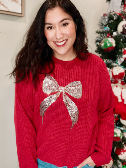 Glitter Bow Sweaters